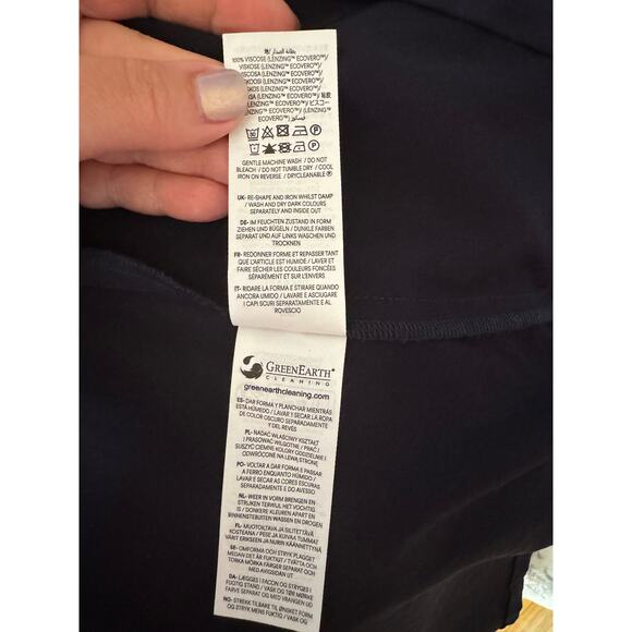 Boden | Navy Blue Cap Sleeve Fit-and-Flare Midi Dress | Size 10 Petite - Picture 11 of 14